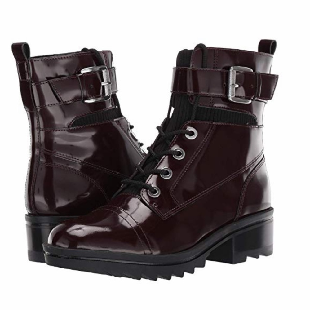 Marc Fisher Bristyn Burgundy Combat Boot